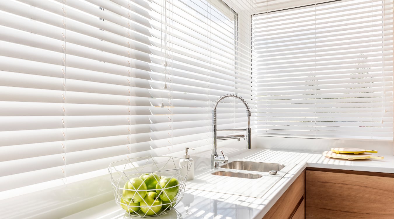 Polywood Blinds in a Kitchen